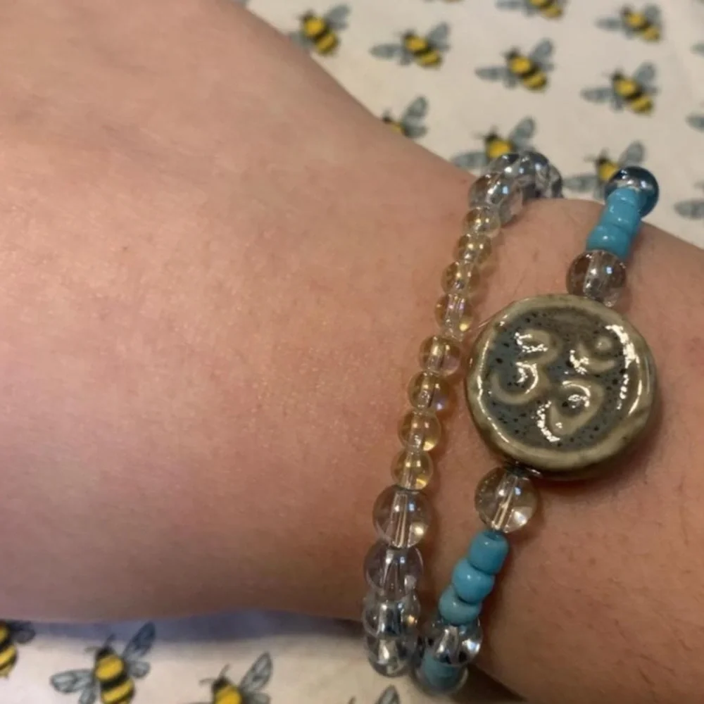 bracelet bundle hippy teal beaded stretchy womens bundle to save :) - Picture 2 of 2